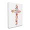 Stupell Industries Bold Flowers Cross Symbol Floral Arrangement Design Canvas Wall Art
